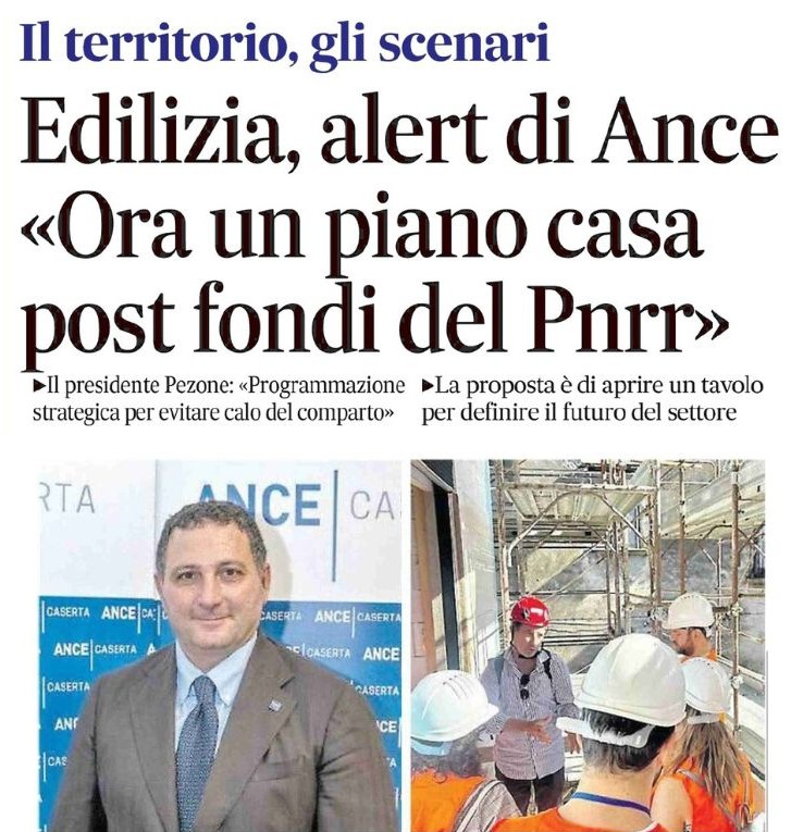 Il Mattino: Edilizia, alert di Ance: 
