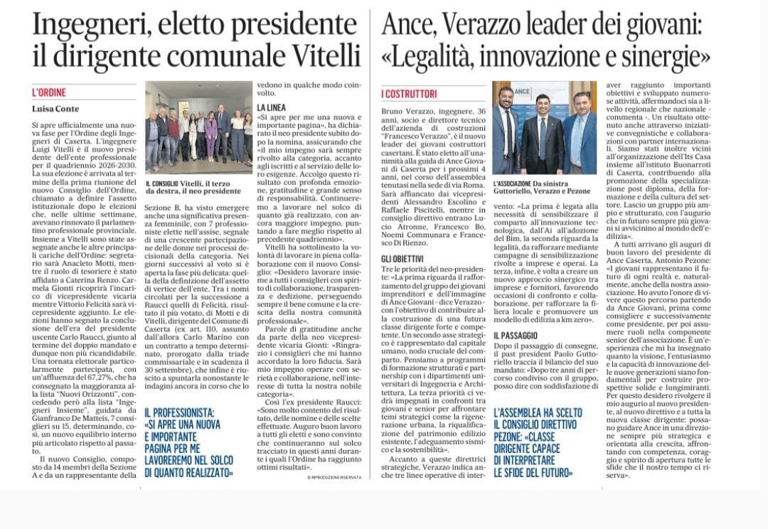 ANCE, Verazzo il nuovo leader dei giovani costruttori