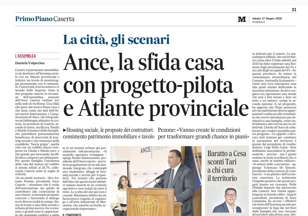 ANCE, la sfida casa con progetto-pilota e Atlante provinciale 