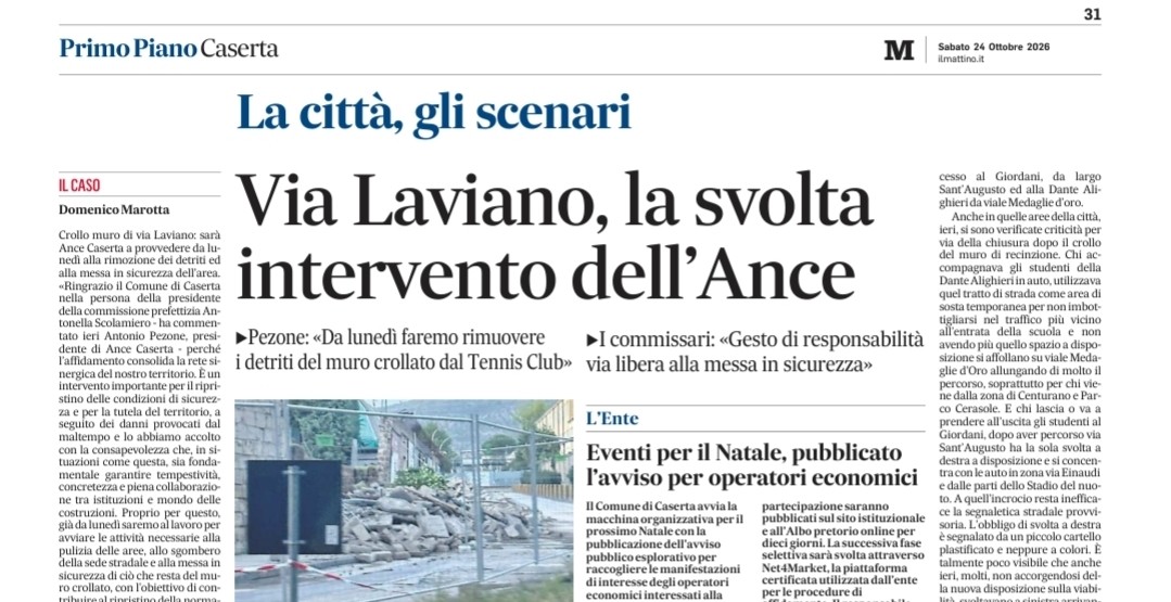 Via Laviano, la svolta intervento dell'ANCE